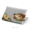 Michelangelo's Creation of Adam, Macbook Clear Hard Case, Custom Name Case