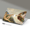 Michelangelo's Creation of Adam, Macbook Clear Hard Case, Custom Name Case