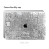 NewYork Map, Clear Macbook Hard Case, Custom Your City Map