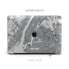 NewYork Map, Clear Macbook Hard Case, Custom Your City Map