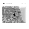 NewYork Map, Clear Macbook Hard Case, Custom Your City Map