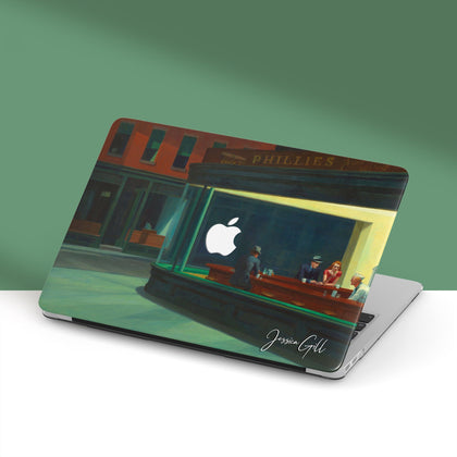 Nighthawks, Macbook Case Personalized, Edward Hopper Painting - MinimalGadget