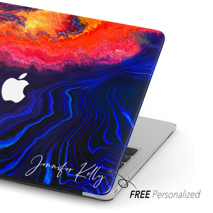 Ocean Flame, Macbook Hard Cover, Personalized Liquid Art case - MinimalGadget