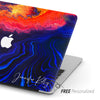 Ocean Flame, Macbook Hard Cover, Personalized Liquid Art case