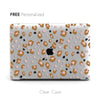 Personalized Abstract Leopard, Macbook Clear Hard Case, Custom Name Case
