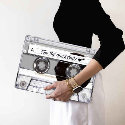Personalized Audio Cassette Macbook Hard Case, Custom Name Case - MinimalGadget