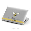 Personalized Bee, Clear Hard Case, Custom Name Macbook Case