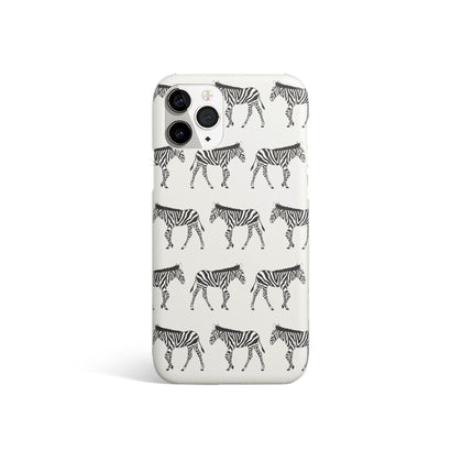 Personalized Black and Beige Zebra Savanna Pattern iPhone Case - MinimalGadget