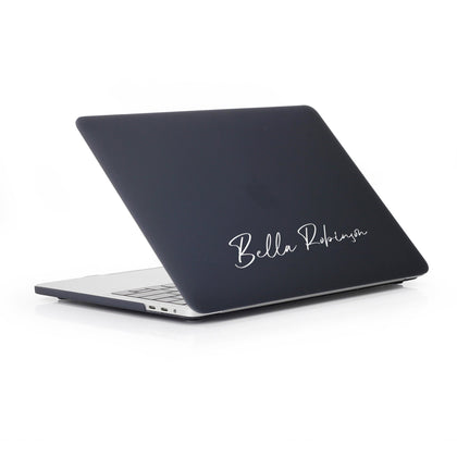 Personalized Black Matte Macbook Hard Case, pink red Gray blue clear - MinimalGadget