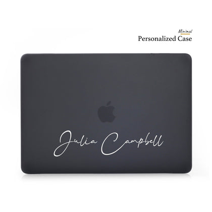 Personalized Black Matte Macbook Hard Case, pink red Gray blue clear - MinimalGadget