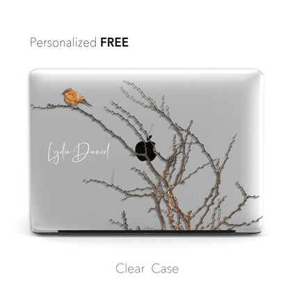 Personalized Clear Macbook Case Hard Cover, Bird - MinimalGadget