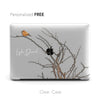Personalized Clear Macbook Case Hard Cover, Bird