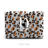Personalized Clear Macbook Case Hard Cover, Leopard print Custom name