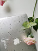 Personalized Clear Macbook Case Hard Cover,Black ink Dot, Custom name Hard Case