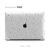 Personalized Clear Macbook Case Hard Cover,Black ink Dot, Custom name Hard Case