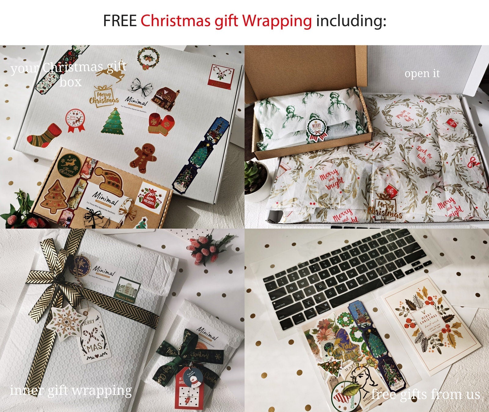 Personalized Cover Christmas Striped Watercolor, Macbook Case Hard Cover