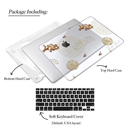 Personalized Dragon Macbook Clear Case, Traditional Chinese Style Painting - MinimalGadget