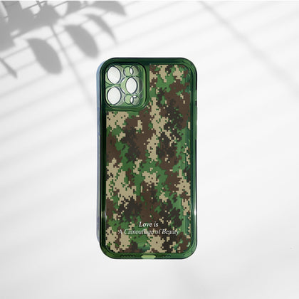 Personalized Emerald Camo Phone Clear Case, Modern Aesthetic - MinimalGadget