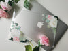 Personalized Floral Macbook Clear case, Watercolor Flowers roses leaves