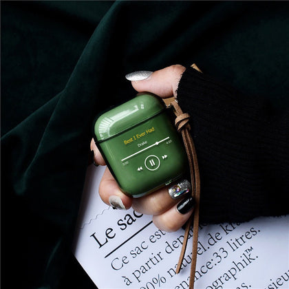 Personalized Green AirPods Case for Music lover, Soft Case with keychain | Taylor Swift - MinimalGadget