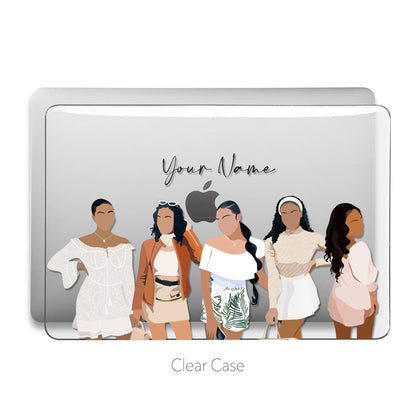 Personalized Lady boss illustration, Macbook Clear Case - MinimalGadget