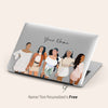 Personalized Lady boss illustration, Macbook Clear Case