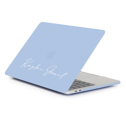 Personalized Macbook Blue Matte Hard Case, Custom name - MinimalGadget
