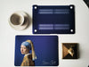 Personalized Macbook Matte Case, Navy Black Painting, Girl with Pearl Earring