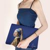 Personalized Macbook Matte Case, Navy Black Painting, Girl with Pearl Earring