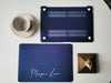 Personalized Macbook Navy blue Matte Case, Custom name Hard Case