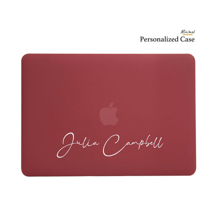 Personalized Macbook RED Matte Case, Custom name Hard Case - MinimalGadget