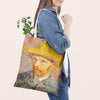 Personalized Name Van Gogh Canvas Tote Bag, self-portrait, Modern Shopping Bag