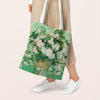 Personalized Name Van Gogh Canvas Tote Bag, Wild Roses, Modern Shopping Bag
