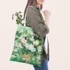 Personalized Name Van Gogh Canvas Tote Bag, Wild Roses, Modern Shopping Bag
