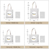 Personalized Name Van Gogh Totes Bag, WHITE Canvas Bag