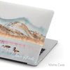 Personalized Oriental Ink Watercolor Landscape, Flamingos by the river Macbook Matte Case