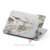 Personalized Oriental Ink Watercolor Landscape, Water Town Quiet Countryside, Macbook Matte CASE