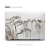 Personalized Oriental Ink Watercolor Pine Tree Mountain Landscape Macbook Matte CASE