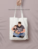 Personalized Portrait Hand illustrated Canvas Tote Bag for Family, Couple, boyfriend gift