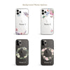 Pet Custom iPhone Clear Case, Hand drawn with Floral Watercolor