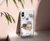 Pet Custom iPhone Clear Case, Hand drawn with Floral Watercolor