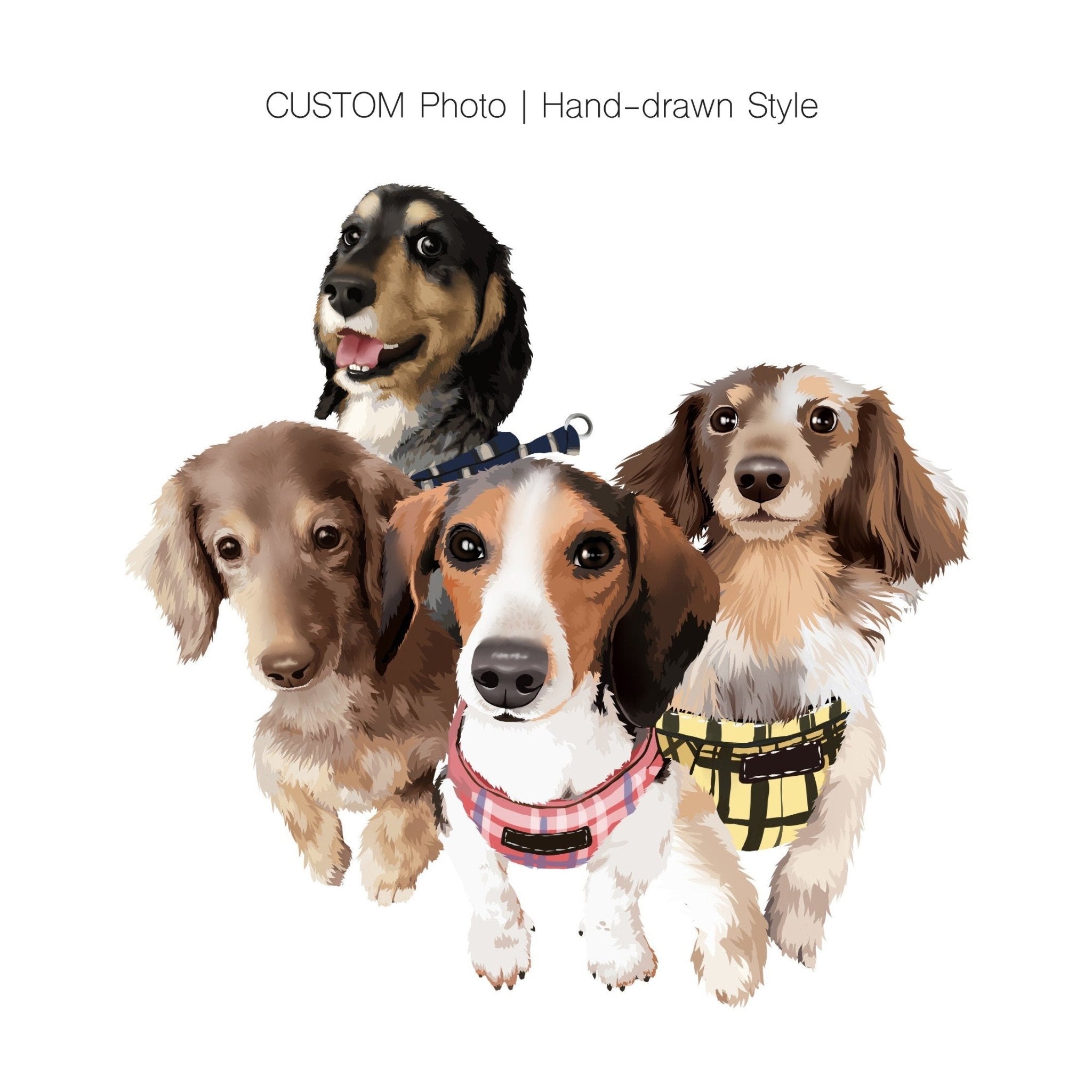 Pet Custom iPhone Clear Case, Hand drawn with Floral Watercolor