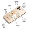 Pet Custom iPhone Clear Case, Hand drawn with Floral Watercolor