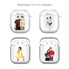 Portrait CUSTOM AirPods Clear Case, No-Facial Portrait Illustration Soft Case