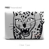 Portrait of leopard, Macbook Clear Case, Custom Name
