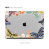 Retro Butterfly Flower Macbook Matte Clear Case