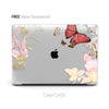 Retro Butterfly Flower Macbook Matte Clear Case