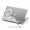 Retro nude woman inspired, Personalized Name Macbook CLEAR Hard Case