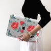 Retro Red Rose Macbook Clear Case, Black Case