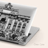 Roma Trevi Fountain Macbook Clear Case, Architecture Aesthetic